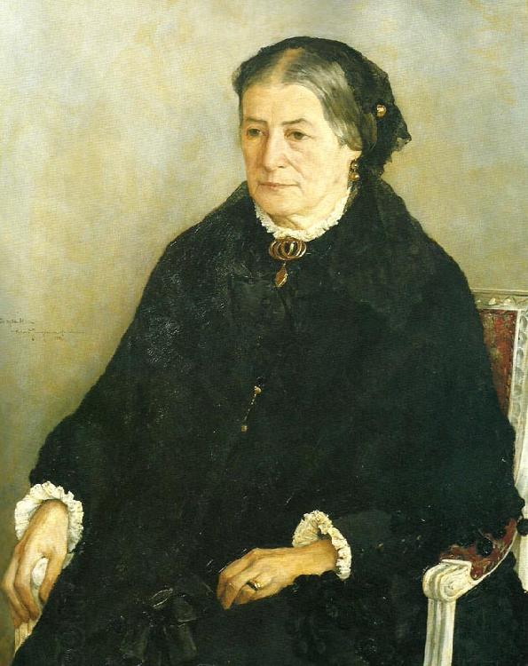 Ernst Josephson portratt av konstnarens moder China oil painting art